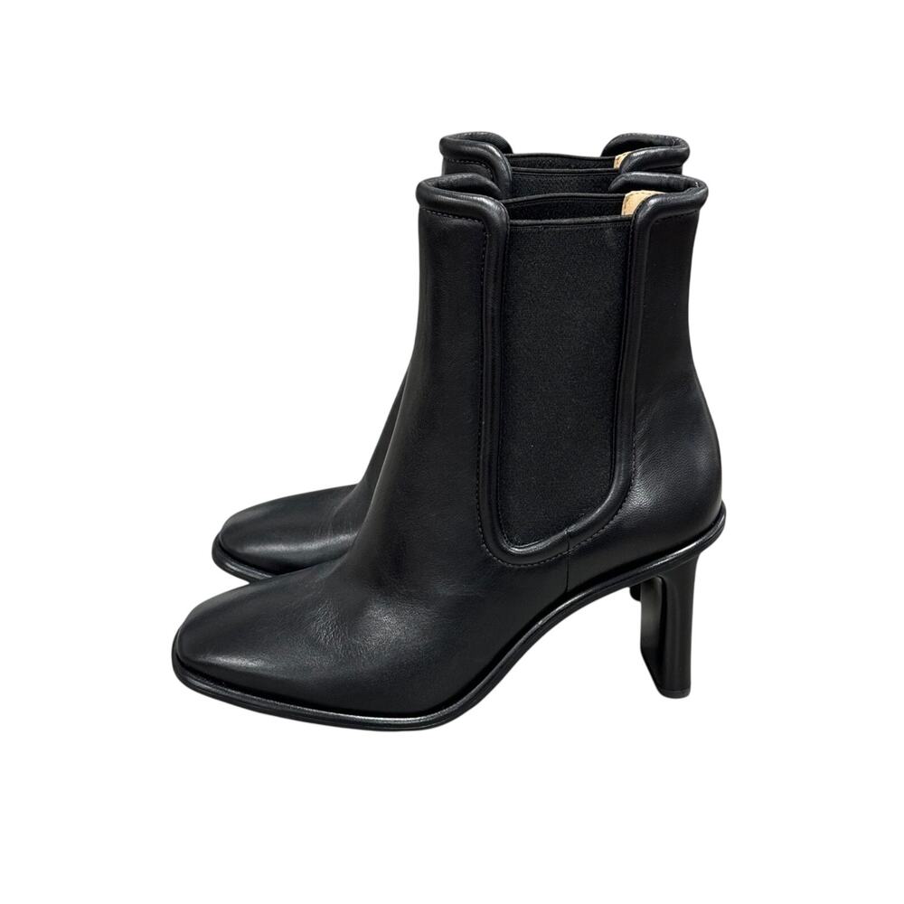 Coach Geneva Black Leather Chelsea Heeled Booties NWOB Size 10